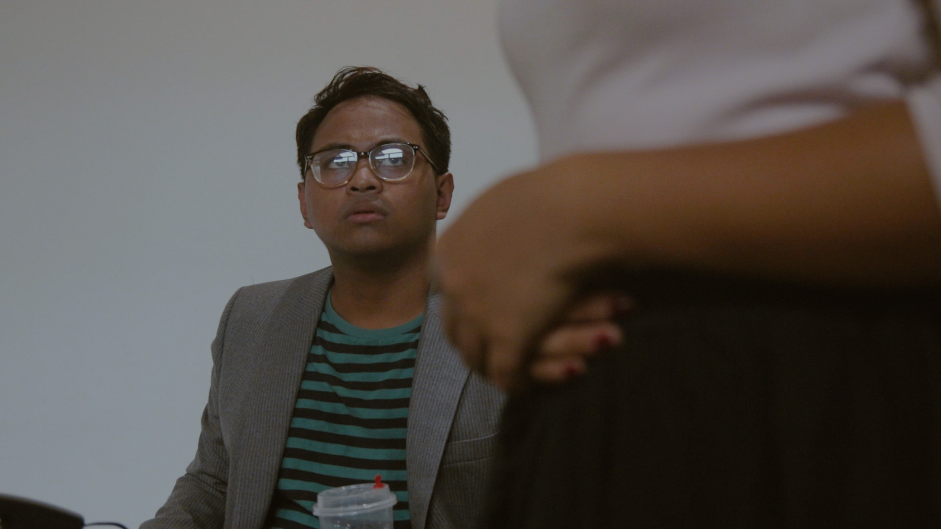 Guy staring at friend
