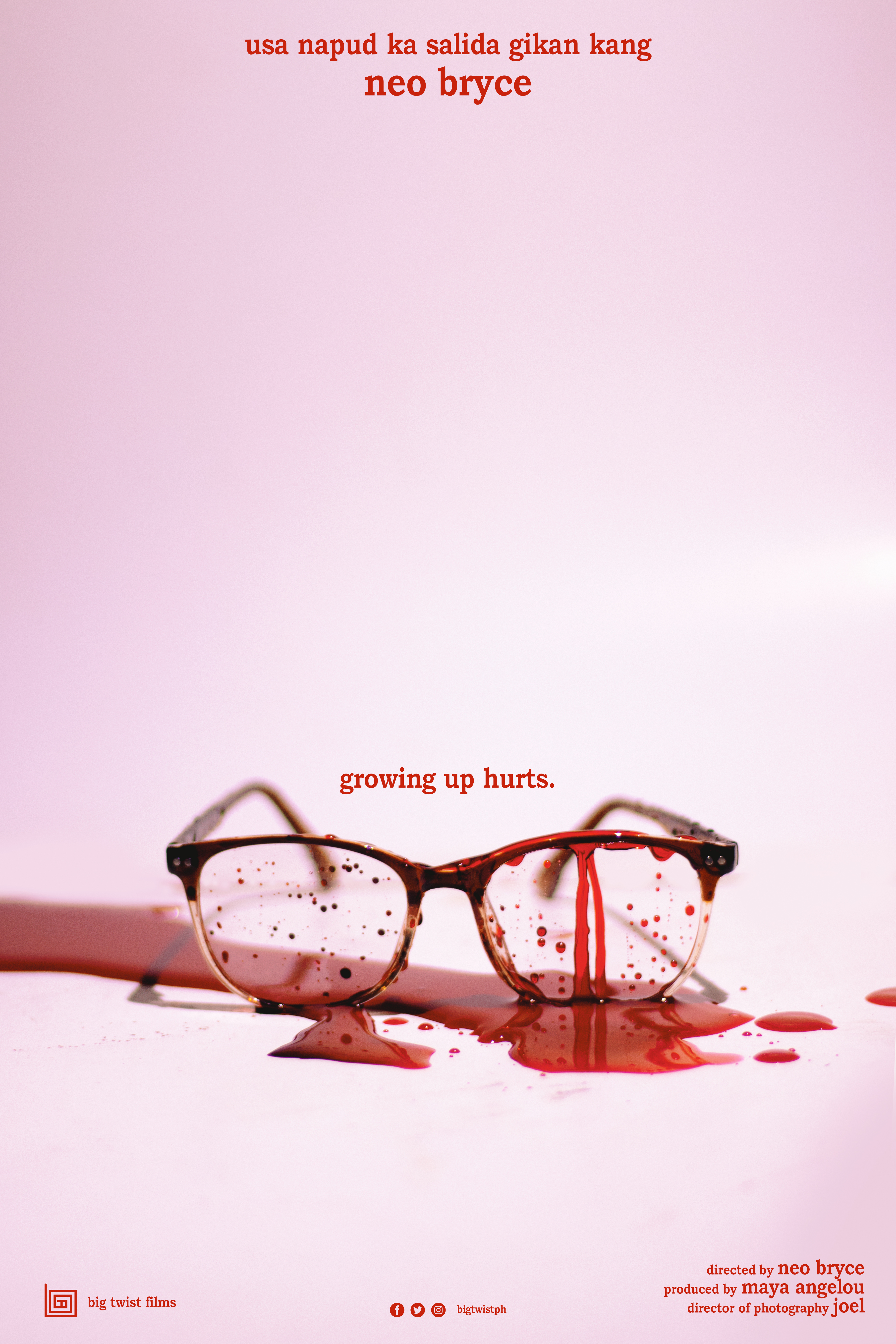Poster: glasses with blood